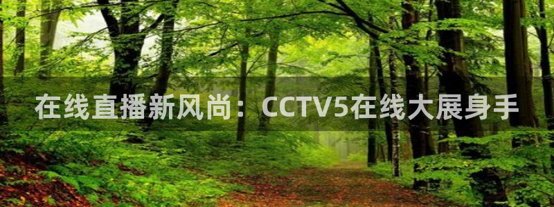 搜球体育：在线直播新风尚：CCTV5在线大展身手